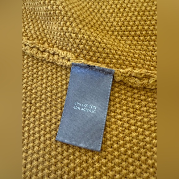 Marled long sleevee mustard cardigan. - Picture 5 of 6